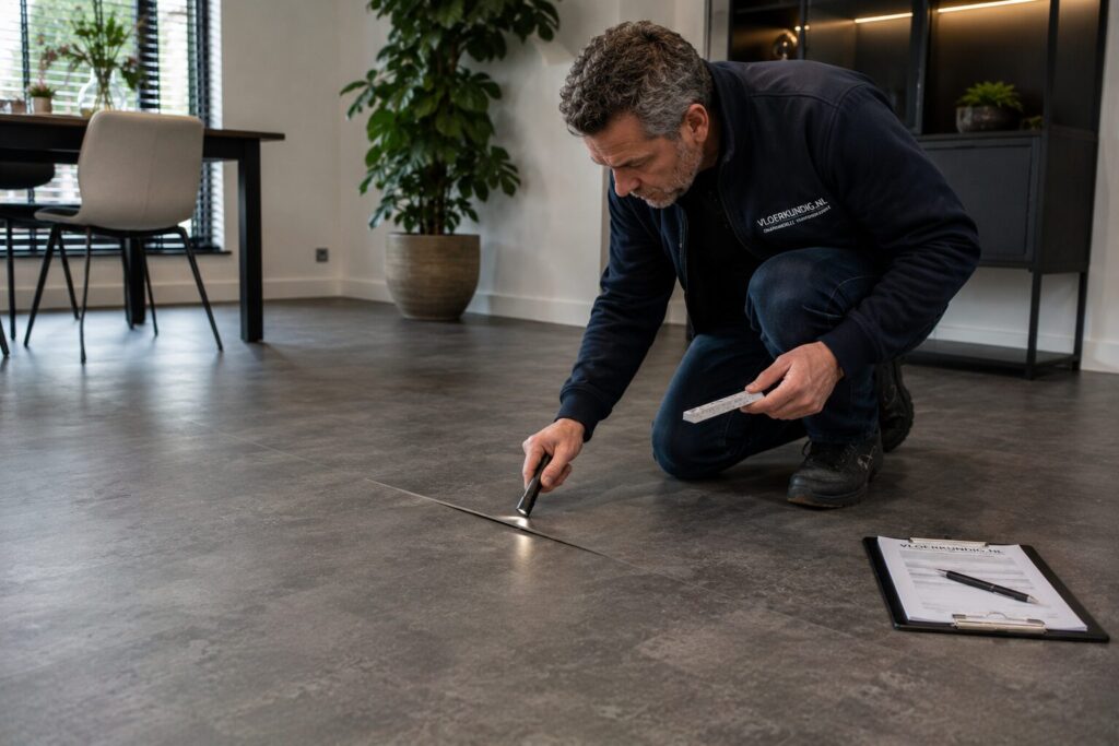Technisch vloeronderzoek naar vervorming van PVC vloer